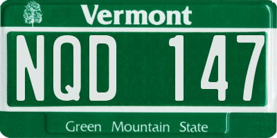 VT license plate NQD147