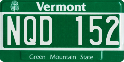 VT license plate NQD152