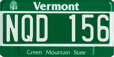 VT license plate NQD156