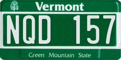 VT license plate NQD157