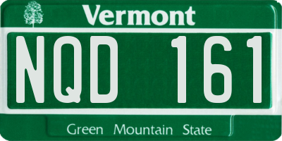 VT license plate NQD161