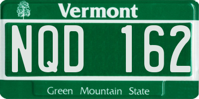 VT license plate NQD162