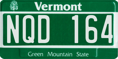 VT license plate NQD164