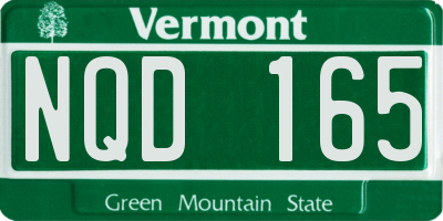 VT license plate NQD165
