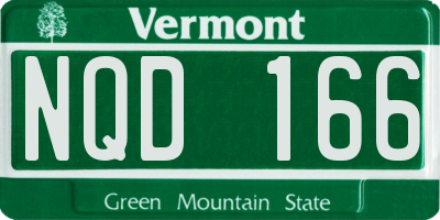 VT license plate NQD166