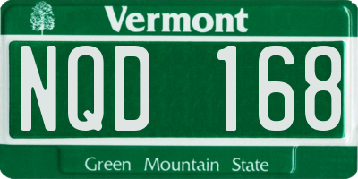 VT license plate NQD168