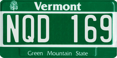 VT license plate NQD169