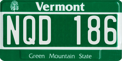 VT license plate NQD186