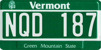 VT license plate NQD187