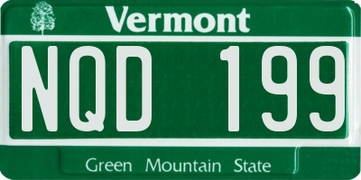VT license plate NQD199