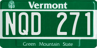 VT license plate NQD271