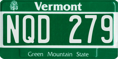 VT license plate NQD279