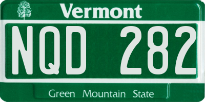 VT license plate NQD282