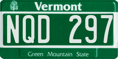 VT license plate NQD297