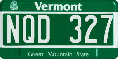 VT license plate NQD327