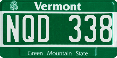 VT license plate NQD338