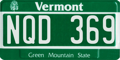 VT license plate NQD369