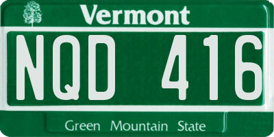 VT license plate NQD416
