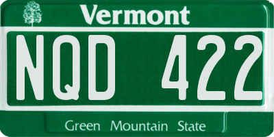 VT license plate NQD422
