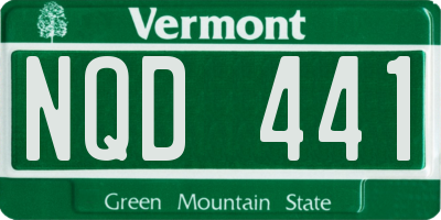 VT license plate NQD441