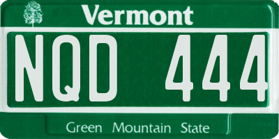 VT license plate NQD444