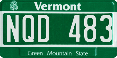 VT license plate NQD483