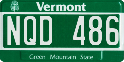 VT license plate NQD486