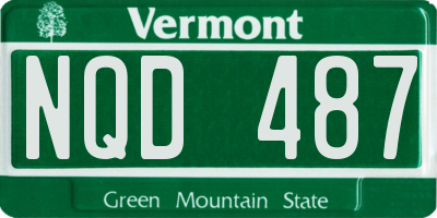 VT license plate NQD487