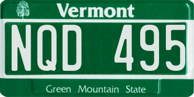 VT license plate NQD495