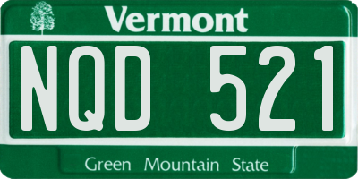 VT license plate NQD521