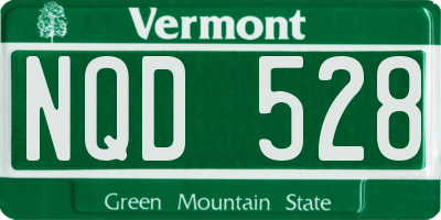 VT license plate NQD528