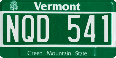 VT license plate NQD541