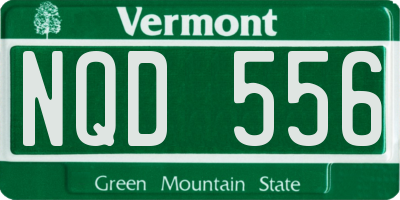 VT license plate NQD556