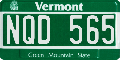 VT license plate NQD565