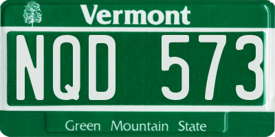 VT license plate NQD573