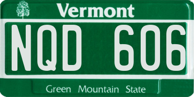 VT license plate NQD606