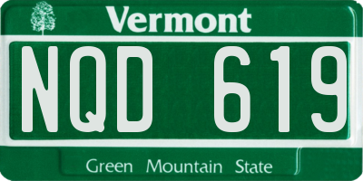 VT license plate NQD619