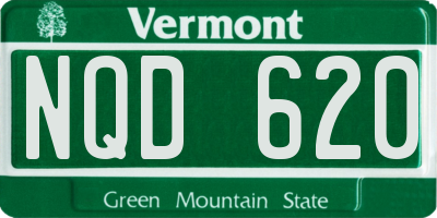 VT license plate NQD620