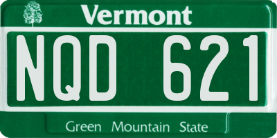 VT license plate NQD621