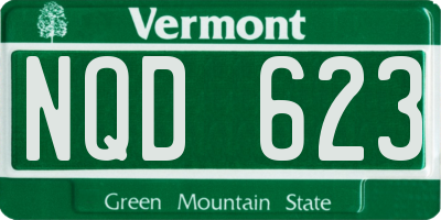 VT license plate NQD623