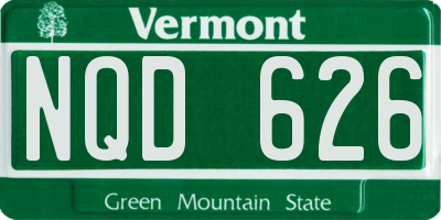 VT license plate NQD626