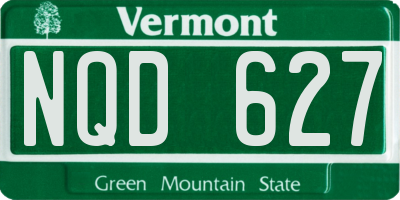 VT license plate NQD627