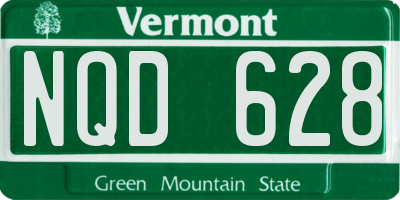 VT license plate NQD628