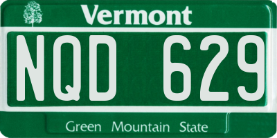 VT license plate NQD629