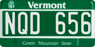 VT license plate NQD656