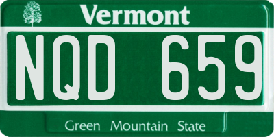VT license plate NQD659