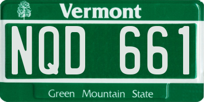 VT license plate NQD661