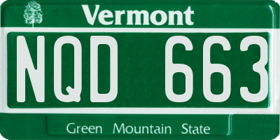 VT license plate NQD663