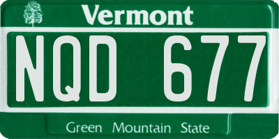 VT license plate NQD677
