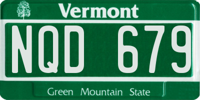VT license plate NQD679